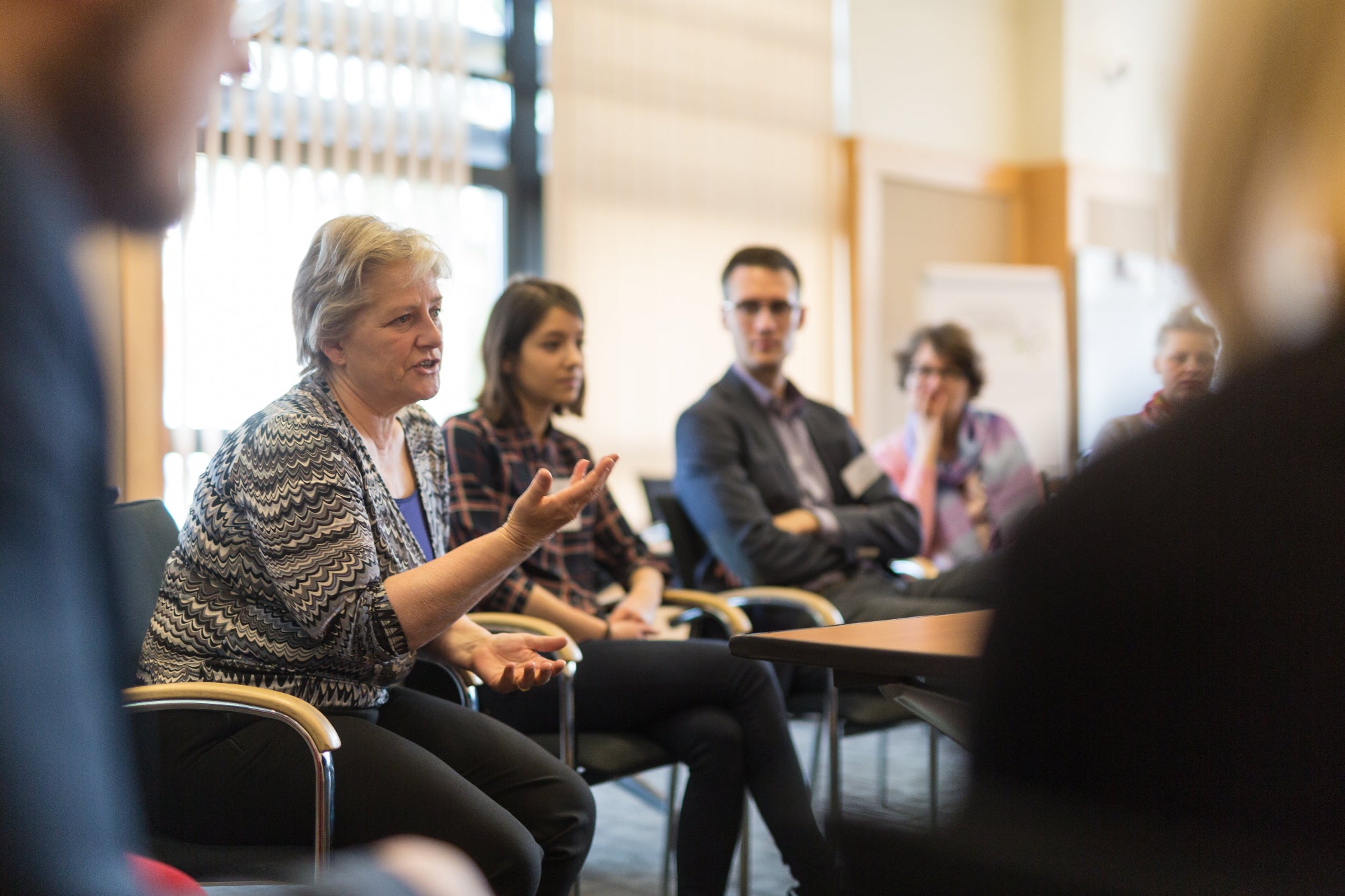 Ann Alder facilitating a group discussion