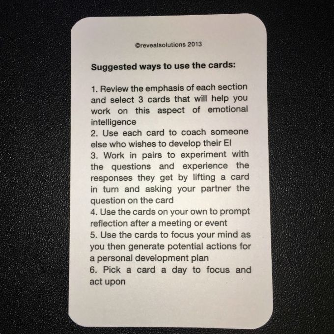 Developing Emotional Intelligence Coaching Cards