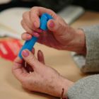 Client using the Mystery Object experiential learning activity 
