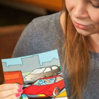 Student using Images of Resilience in Education experiential learning activity