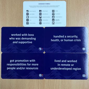 Experience Explorer experiential learning activity Experience Symbol category and sample cards
