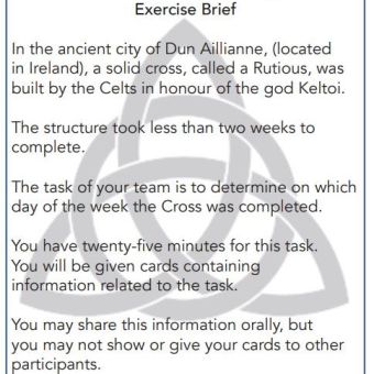 Celtic Cross Excercise Brief