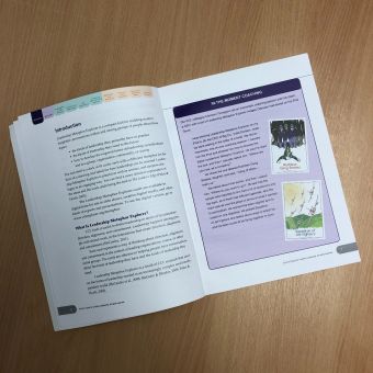 CCL's Leadership Metaphor Explorer  Facilitator Set experiential learning activity - facilitator guide close up