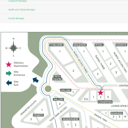 Map close up for Emergency Delivery online experiential learning activity