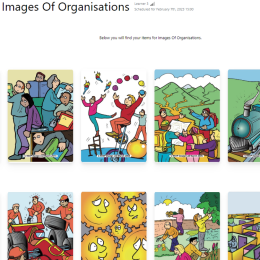 Learner view of Stage 1 Images of Organisations (online version) activity